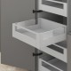 MERIVOBOX E vidinis stalčius su BOXCOVER ir stiklu, NL&nbsp;600&nbsp;mm, 70&nbsp;kg, TIP-ON BLUMOTION, pilkas „Indium“, fasadas su relingu