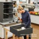 AMPEROS AC komplektas, skirtas NL&nbsp;450&nbsp;mm LEGRABOX ir MOVENTO, kištukinio lizdo tipas F, baltas blizgus