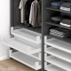 MERIVOBOX SPACE TOWER komplektas su BOXCOVER ir stiklu, NL 500 mm, 40 kg, BLUMOTION, baltas „Silk", fasadas su L1058 stiklu
