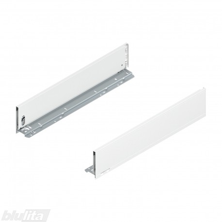 LEGRABOX pure stalčiaus šonai 600 mm, K aukštis, baltos „Silk“ spalvos