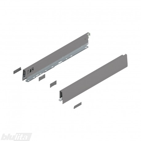 MERIVOBOX stalčiaus šonai NL&nbsp;450&nbsp;mm, N&nbsp;aukštis, pilkos „Indium“ spalvos, kairys ir dešinys