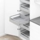 TANDEMBOX antaro SPACE TOWER stalčių komplektas C su relingu, NL&nbsp;650&nbsp;mm, 65&nbsp;kg, BLUMOTION, pilkas „White Alu.“