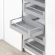 TANDEMBOX antaro SPACE TOWER stalčių komplektas D su relingu, NL&nbsp;550&nbsp;mm, 30&nbsp;kg, BLUMOTION, pilkas „White Alu.“