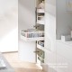 TANDEMBOX antaro SPACE TOWER stalčių komplektas D su relingu, NL&nbsp;550&nbsp;mm, 65&nbsp;kg, BLUMOTION, baltas „Silk“