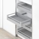 TANDEMBOX antaro SPACE TOWER stalčių komplektas C su relingu, NL&nbsp;500&nbsp;mm, 30&nbsp;kg, BLUMOTION, pilkas „White Alu.“