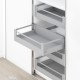 TANDEMBOX antaro SPACE TOWER stalčių komplektas D su relingu, NL&nbsp;500&nbsp;mm, 65&nbsp;kg, BLUMOTION, pilkas „White Alu.“