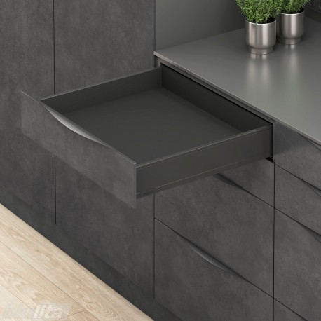 LEGRABOX M stalčiaus komplektas, NL&nbsp;600&nbsp;mm, 70&nbsp;kg, BLUMOTION, juodas „Carbon“, EXPANDO&nbsp;T