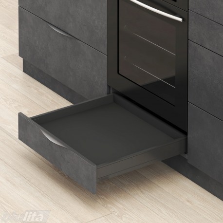 LEGRABOX N stalčiaus komplektas, NL&nbsp;450&nbsp;mm, 40&nbsp;kg, BLUMOTION, juodas „Carbon“