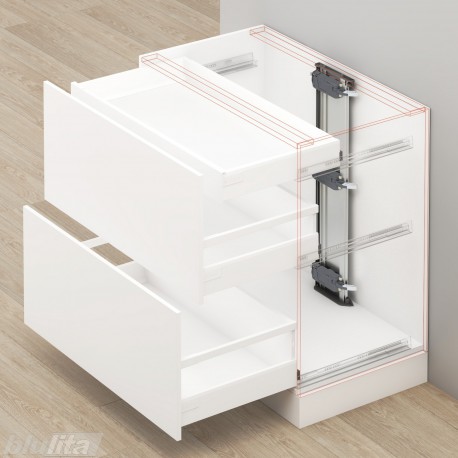SERVO-DRIVE komplektas spintelei iš&nbsp;3&nbsp;stalčių (2 išoriniai ir vidinis)