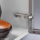 Lanksto komplektas 95° išorinis, kryžminė reg. plokštelė, nikelio spalvos, su BLUMOTION (973A0500), aliuminio fasadams