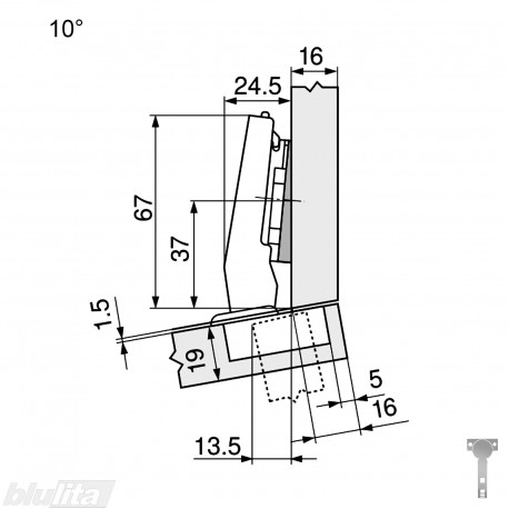 CLIP top lanksto komplektas N37, juoda ONYX