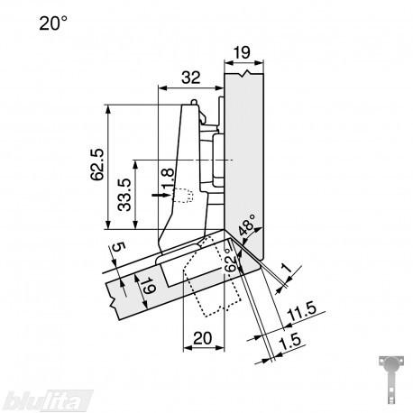 CLIP top lanksto komplektas N56