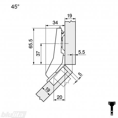 CLIP top lanksto komplektas N53, juodas ONYX