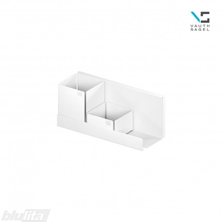 VS ADD BOARD BOX lentyna su metalinėmis dėžutėmis, plotis&nbsp;321 mm, balta matinė „White“