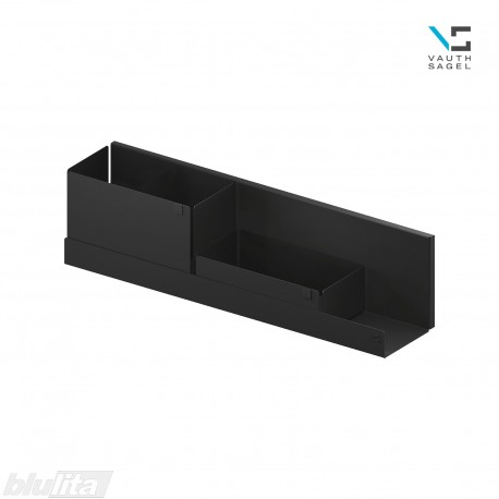 VS ADD BOARD BOX lentyna su metalinėmis dėžutėmis, plotis&nbsp;535 mm, juoda struktūrinė „Nero ST“