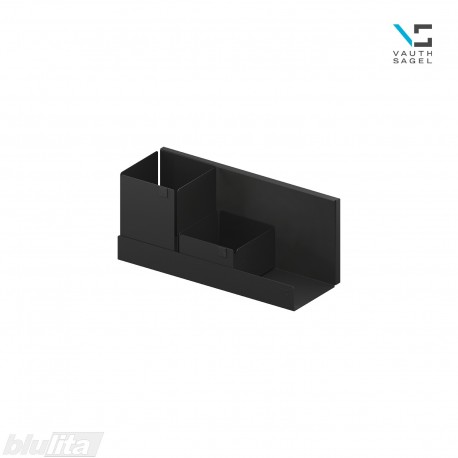 VS ADD BOARD BOX lentyna su metalinėmis dėžutėmis, plotis&nbsp;321 mm, juoda struktūrinė „Nero ST“