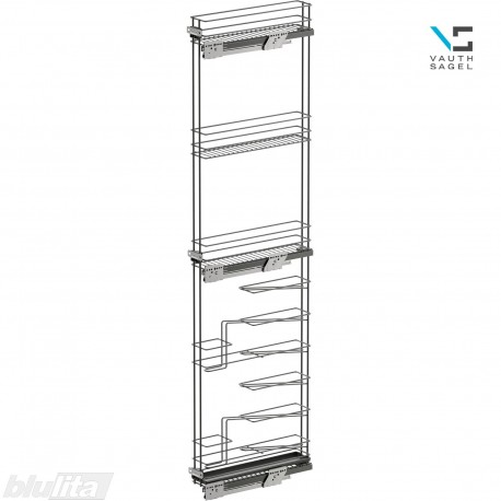 VS TAL Rack & Bottle ištraukiama siaura sistema buteliams laikyti su papildomomis lentynomis