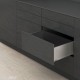 LEGRABOX C pure stalčiaus komplektas, NL&nbsp;350&nbsp;mm, 40&nbsp;kg, TIP-ON BLUMOTION, nerūd. plienas