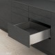 LEGRABOX C pure stalčiaus komplektas, NL&nbsp;500&nbsp;mm, 40&nbsp;kg, TIP-ON BLUMOTION, nerūd. plienas