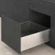 LEGRABOX F stalčiaus komplektas, NL&nbsp;600&nbsp;mm, 40&nbsp;kg, TIP-ON BLUMOTION, nerūd. plienas