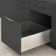 LEGRABOX F stalčiaus komplektas, NL&nbsp;600&nbsp;mm, 40&nbsp;kg, BLUMOTION, nerūd. plienas