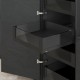 LEGRABOX C free vidinio stalčiaus komplektas, NL&nbsp;500&nbsp;mm, 40&nbsp;kg, BLUMOTION, juodas „Terra“, fasadas su W1082 stiklu