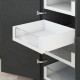 LEGRABOX C pure vidinio stalčiaus komplektas, NL&nbsp;500&nbsp;mm, 40&nbsp;kg, TIP-ON BLUMOTION, baltas „Silk“, fasadas su W1082 stiklu