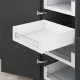 LEGRABOX C pure vidinio stalčiaus komplektas, NL&nbsp;500&nbsp;mm, 70&nbsp;kg, BLUMOTION, baltas „Silk“, fasadas su V1082 stiklu
