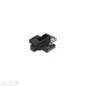 Kryžminė CLIP lanksto plokštelė, 6 mm, tvirtinama medvaržčiais, reguliuojama ekscentriku, juodos „Onyx“ spalvos